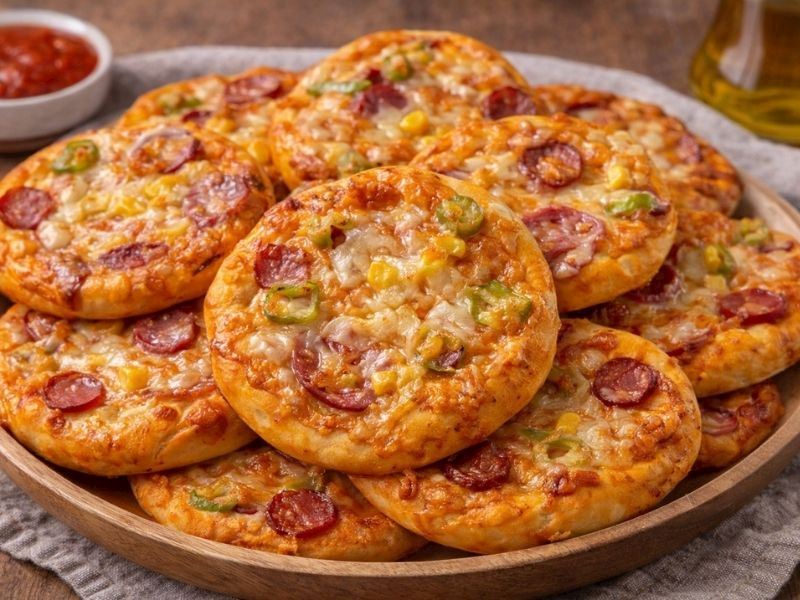 Yumuşak Hamurlu Karışık Mini Pizza